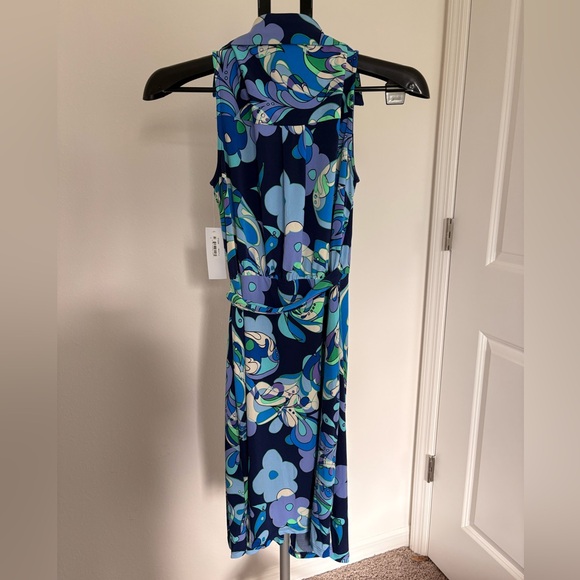 🆕 Donna Morgan Vibrant Wrap Around Floral Mini Dress - Picture 6 of 7
